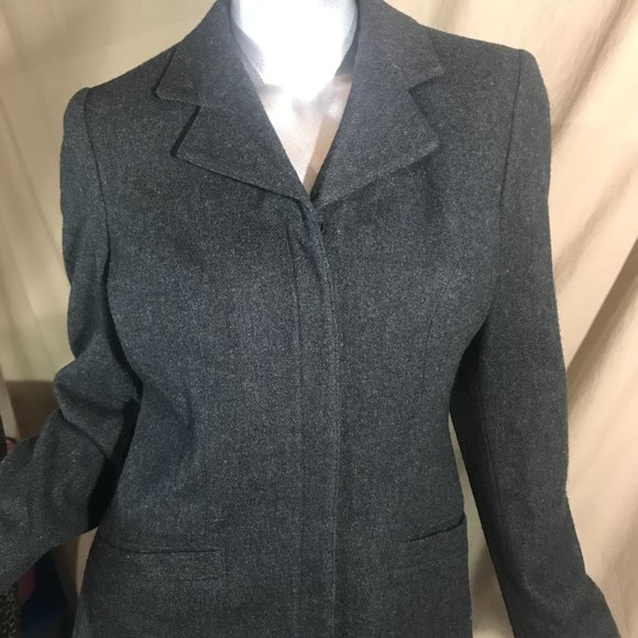 Hillard & Hanson Women's Size 6 Small Wool Blend Jacket Lined Grey Career Profes - Picture 11 of 16